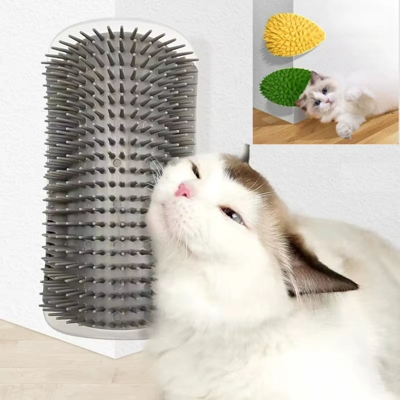 Pet Brush Comb Play Cat Toy Softer Cat Self Groomer Massage Comb with Catnip Cat Face Scratcher for Kitten Puppy Cat Accessories